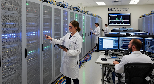 Clinical data visualization showing patient monitoring over time with treatment response patterns